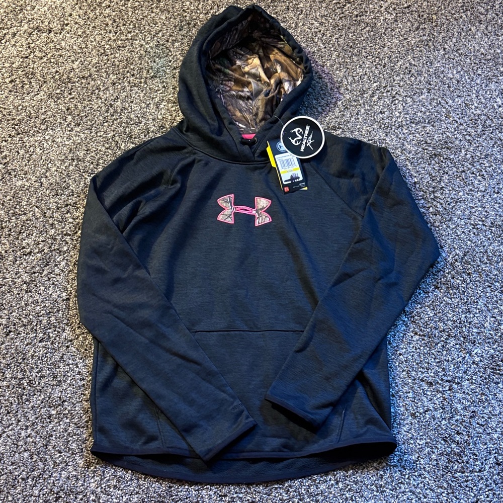 Under Armour Gray Hoodie with Camo logo
